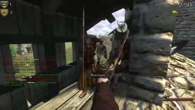 Very old clip, from warband, but I think it’s still my favorite friendly fire of all time. Oops