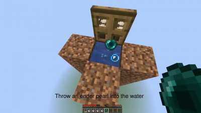 Possible way an ender pearl stasis chamber could be used on a tower for manhunt