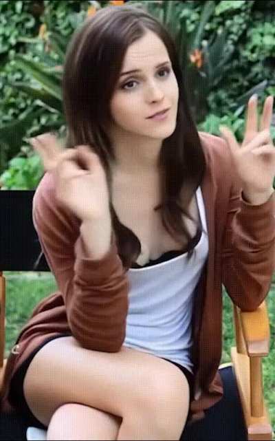 Emma Watson talking about something
