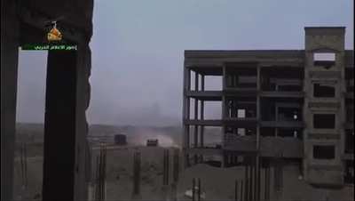 Battle of the structures [ part1]. After getting their bulldozer stuck isis send a massive suicide truck targeting the structures of Fallujah in which KH fighters and Iraqi CTF were using as their defensive line. Periphery of Fallujah , 2015.