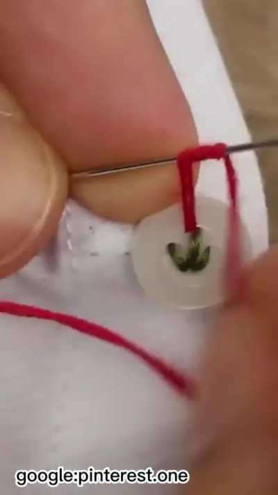 Button embroidery crafts