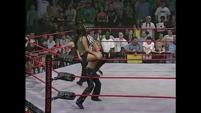 Gail Kim crotched on the top rope (in HD)