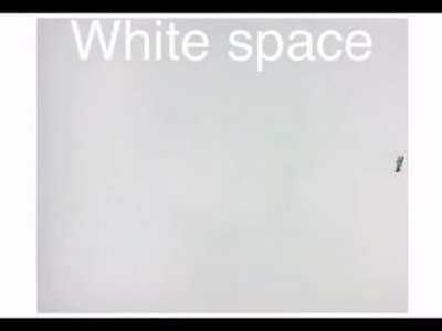 Alone in white space
