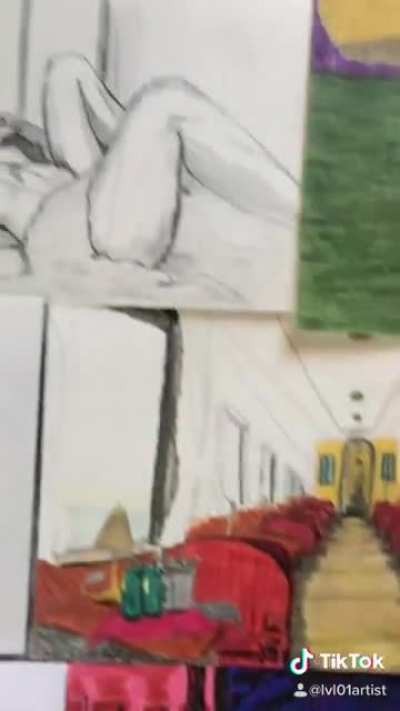 Hi, look at some of my art. Most are done in crayons.