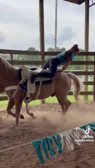 Objectively that's very impressive trick riding, but......