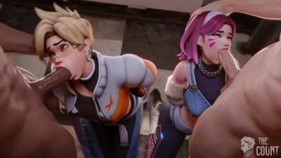 Tracer & D.Va (Overwatch)
