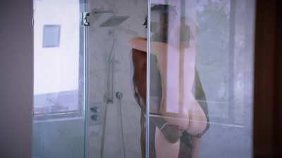 It's better to shower with a big strong friend