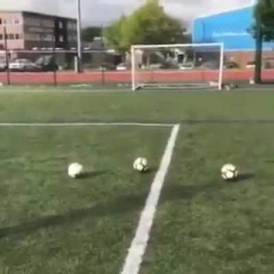 Dad promised son a PS5 if he can hit the crossbar three times
