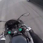 Biker breaking the traffic laws