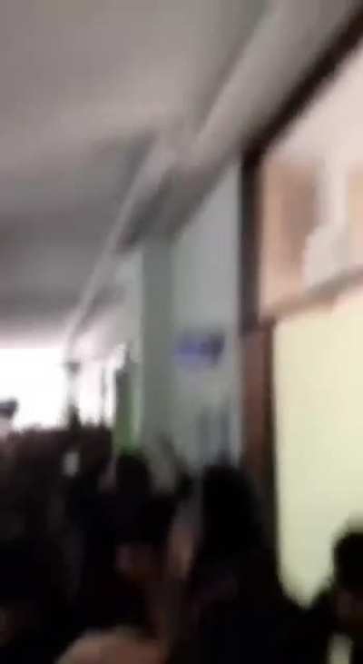 IRAN: Highschool girls take over their school and chant 