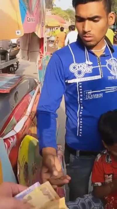 To scam a foreigner