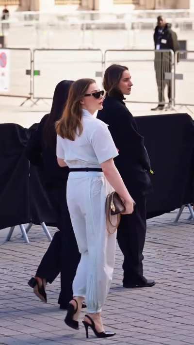 Chloe arrives for the Louis Vuitton Womenswear Fall/Winter 2026-2027 Show as part of Paris Fashion Week - IG March 2026