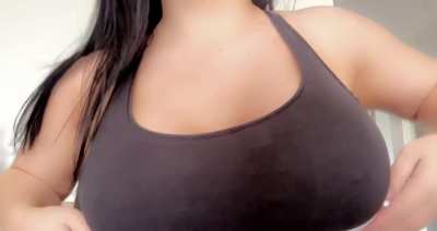Imagine sliding your cock between my big perky tits 😈💦 [OC]