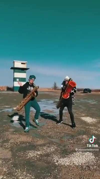 Some of the funkiest sax playing I’ve heard in a while