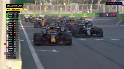 Race: Hamilton goes straight and ends up P16