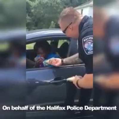 On behalf of Cop have some ice cream on that hot day