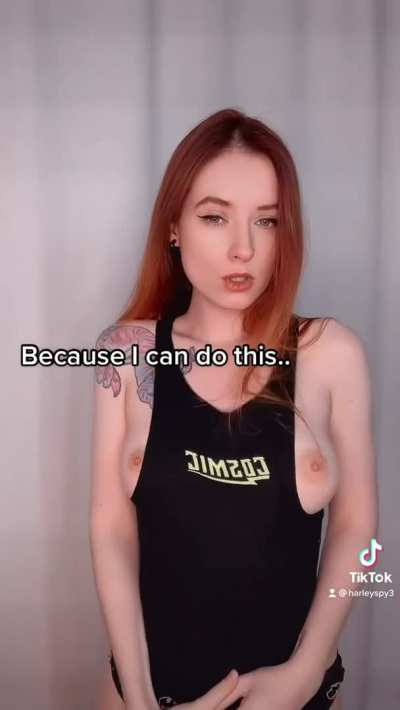playful redhead