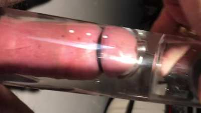 Stuffed with hollow plug and vacup<wbr>umpin<wbr>g.... like a lily wet blowjob