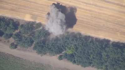 Destruction of a Ukrainian Caesar SPG by Russian artillery - 22nd July 2024