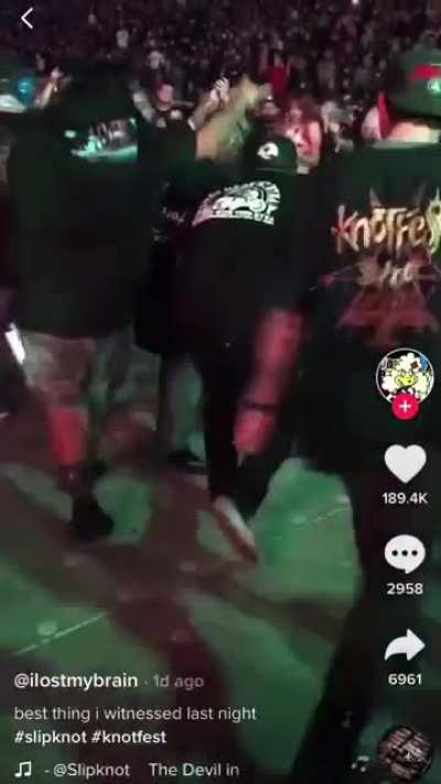 Meanwhile at a Slipknot concert last night