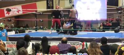 Luchadora wedgies and spanked multiple times
