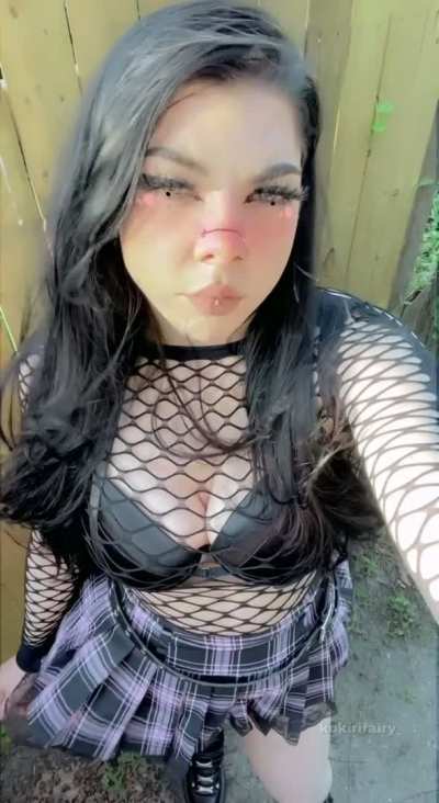 Naughty fairy in the backyard 😈