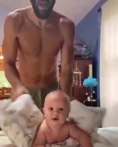 This guy waking up his baby.