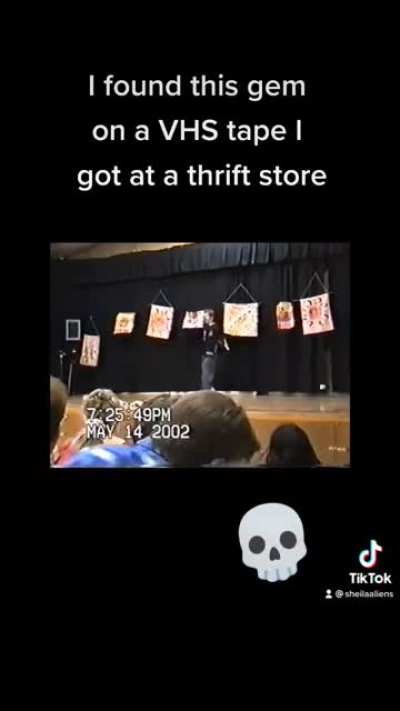 Talent Show kid dancing to “walk like an Egyptian” - I found on a VHS tape I got from a thrift store. (OC) (cringe)