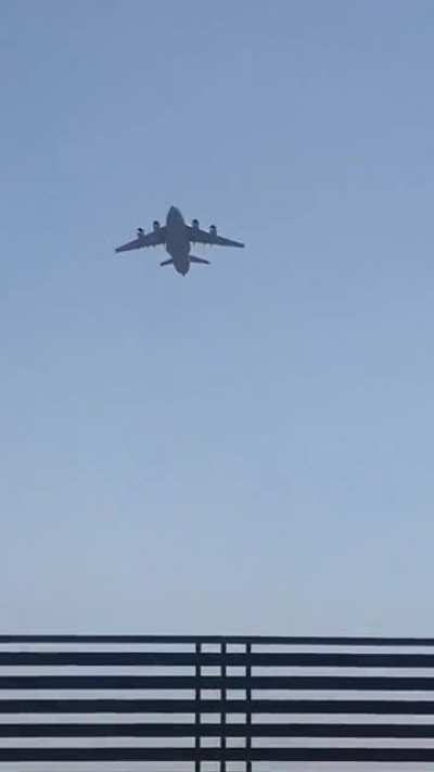 Man Falling from Airplane in Afghanistan, Fleeing Taliban