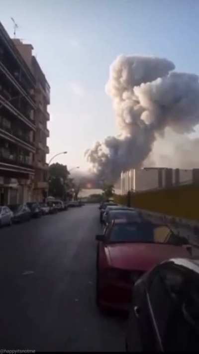 The air displacement effect of a big explosion.