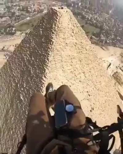 Flying over the Great Pyramid of Giza (Egypt)