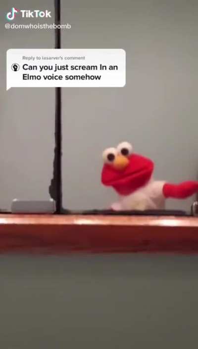 Elmo screaming is my new favourite thing