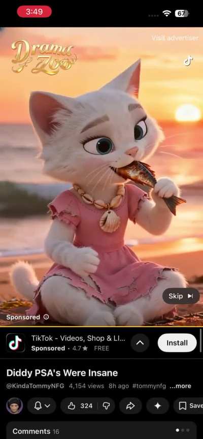 Sad cat story YouTube ad 😢