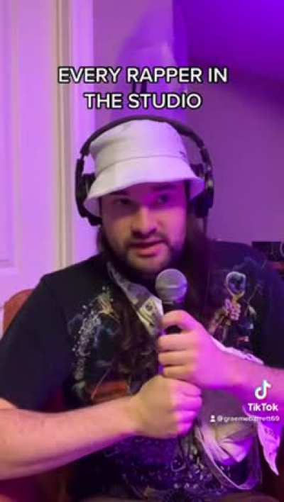 Rappers in the studio be like...