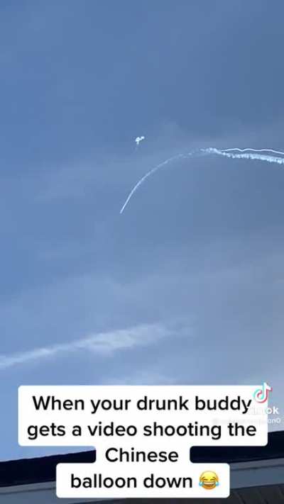 Drunk Rednecks watch and react to the Chinese Surveillance Balloon being shot down
