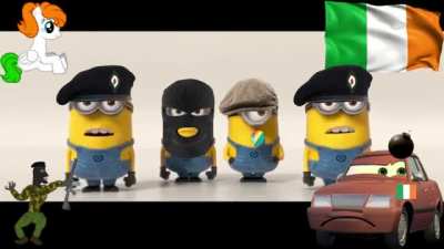 the singing minions sing IRA music Come Out Ye Black And Tans irish patriotic (no subtitle) 2019