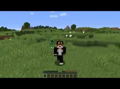 Being chased by a creeper while having slowness