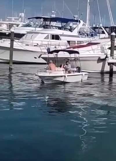 Sure sweetie, you can try driving my boat! It's easy!