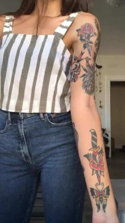 Stacked sleeve progress, all done by Anthony Torok (@aptattooer). Unite and Win Tattoo in Riverside, CA.