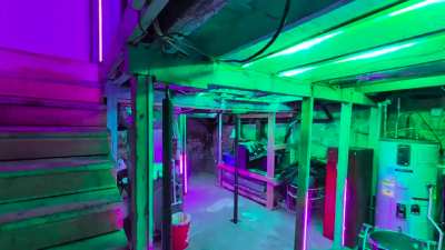 Basement rave scene