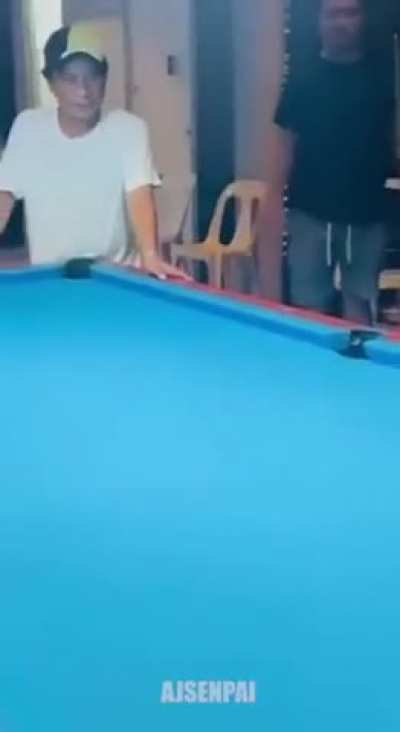 Mouth pool bank shot (Words I'll never though I'll used)