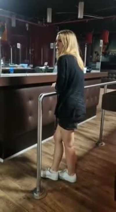 German girl tries to fight a guy and says 
