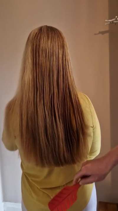 Long thick blonde hair