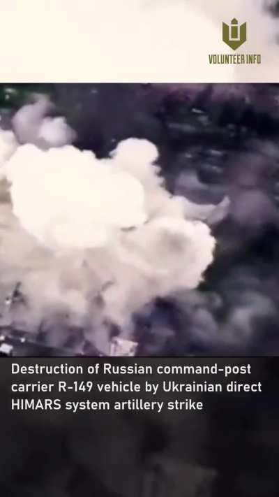 HIMARS destroys the russian command vehicle R-149