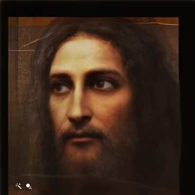 Animated face of Jesus (based off of the Shroud of Turin) using Deep Nostalgia from MH