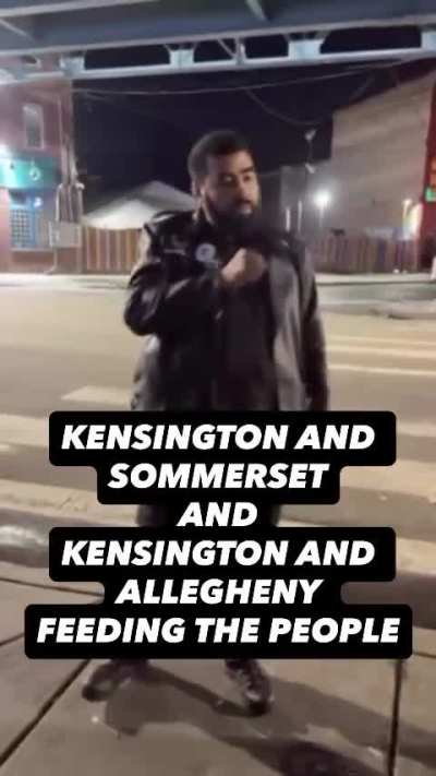 Black Panther Party for Self Defense feed people in Kensington Philly