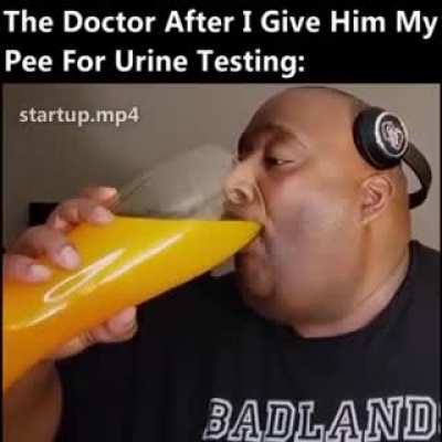 i studied for the urine test 😎