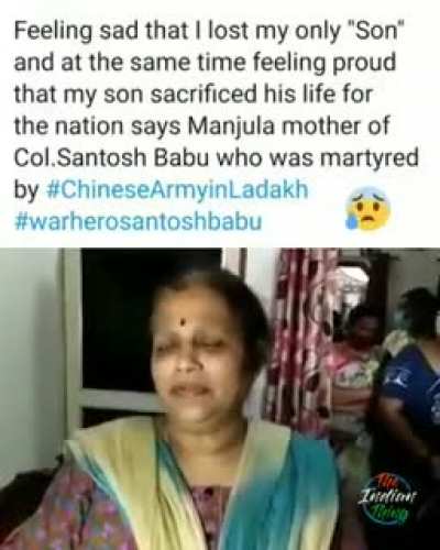 She is proud of her only son 