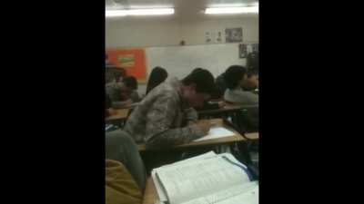He just let out his frustration in the exam