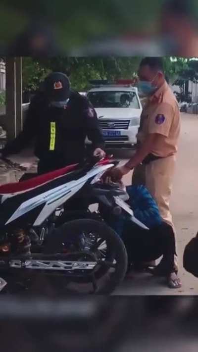 Instead of a ticket for a loud exhaust this is how they punish people in India